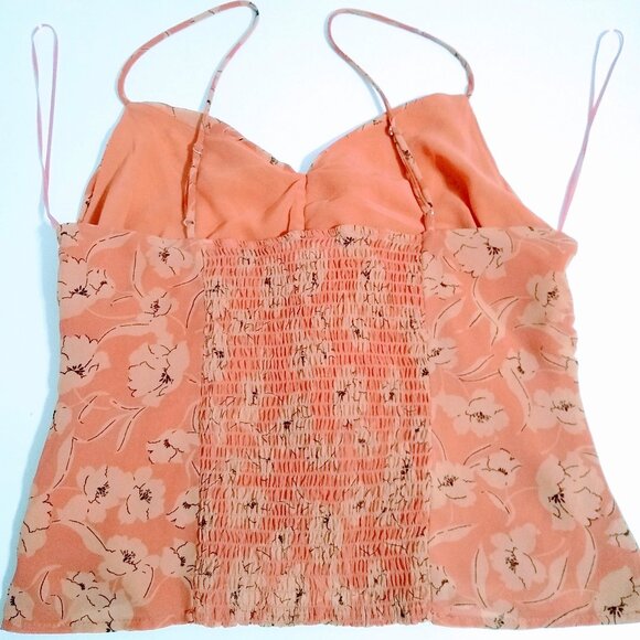 REVOLVE -ASTR -THE LABEL Ruffled Shirred Clay Floral Cami Top Size L - Picture 11 of 16